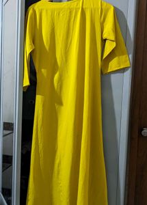 Yellow Kurta with Geometric Print