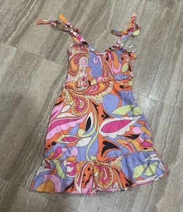 Vibrant Psychedelic Print Mini Dress