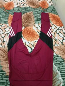 Maroon Athletic Leggings