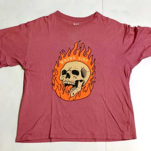 Skull Flames Graphic Tee