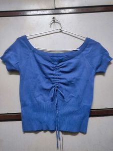 Blue Crop Top