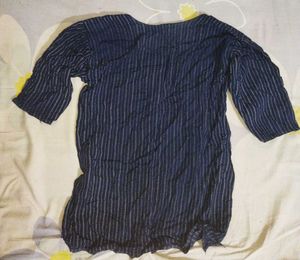 Stylish Blue Striped Kurta