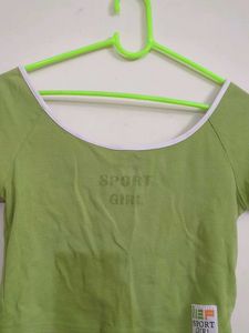 Cute Green Crop Top