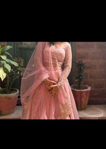 Elegant Pink Embroidered Lehenga Choli