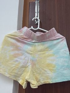 Tie-Dye Cotton Shorts