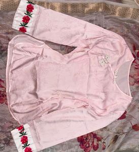 Elegant Pink Embroidered Kurta Set