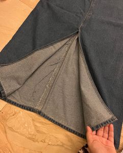 Denim Maxi Skirt | Back Slit