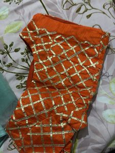 Vibrant Red Bandhani Saree