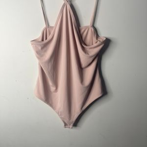 Soft Pink Halter Neck Bodysuit