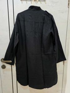 Black Cotton Men's Kurta