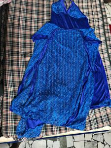 Blue Lace Nightgown Set