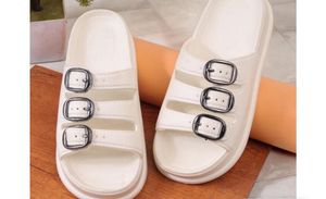 white flip flop slidders for women