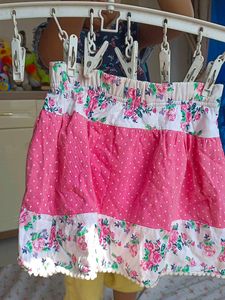 Pink Floral Girls Skirt