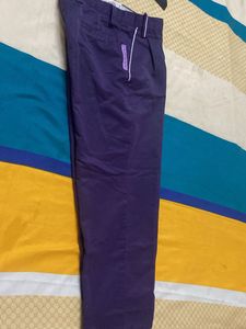 Purple Casual Pants