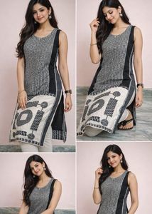 Sleeveless Printed Kurta Unused with tag