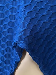 Blue Textured Leggings