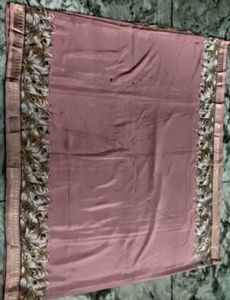 pink pure crape silk saree