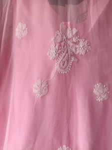 Pink Chikankari Kurta
