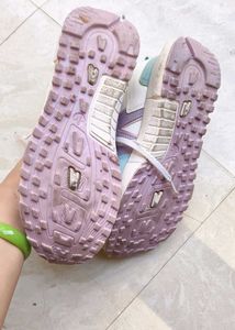 White &amp; Purple Sneakers