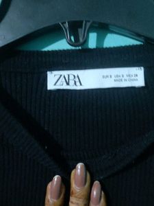 Zara Black Crop Top