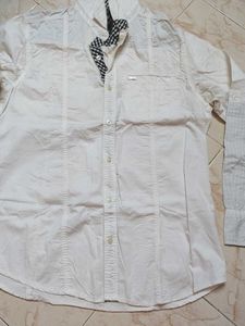 New XL Men's White Casual Button-Up Shirt