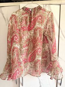 Boho Paisley Print Blouse