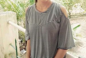 stylish shoulder cut top