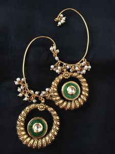 Statement gold and pearl Earcuff
