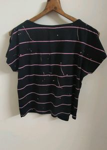 Pink And Black T Shirt