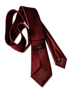 Men's Red Textured Tie