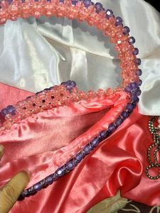 Beaded Clutch Purse - Pink &amp; Purple