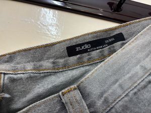 Grey Wash Wide Leg Jeans