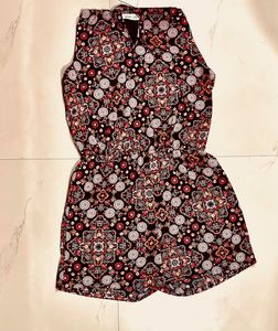 Floral Print Halter Neck Romper