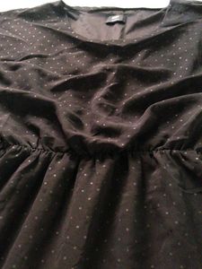 Chic Black Polka Dot High-Low Dress