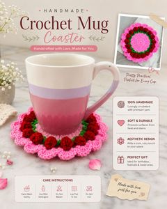 Handmade Crochet Mug Coaster