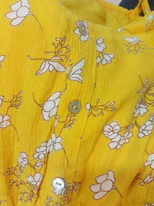 Beautiful  Yellow Mini Dress