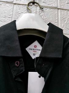 New with tag Korean Classic Black Button-Up Shirt