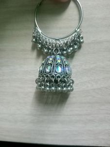 Oxidised Precious Jhumka Set