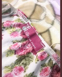 Floral Print Cami Lace Trim dress
