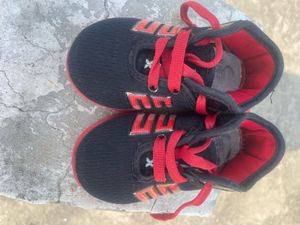 Kids Black &amp; Red Sneakers/Sports Shoes