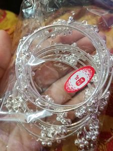 Silver-Plated Bangles with Bells