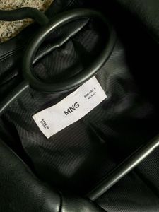 Mango oversize leather jacket