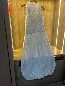NEW ZARA Chic White Textured Sleeveless Dress