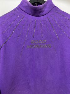 Vibrant Purple Cropped Sweatshirt