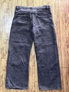 Stylish Black Wash Wide Leg Jeans