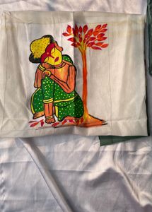 Hand Painting Suit Set With Duptta