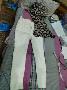 Daisy Dress & White Jeans