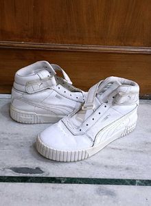 Puma White High-Top Sneakers