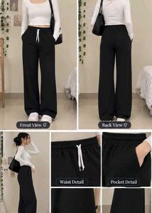 Black Wide Leg Sweatpants