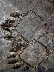 Leaf Dangle Hoop Earrings